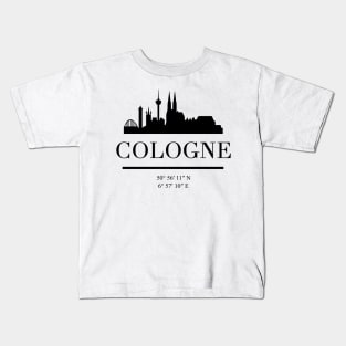 COLOGNE GERMANY BLACK SILHOUETTE SKYLINE ART Kids T-Shirt